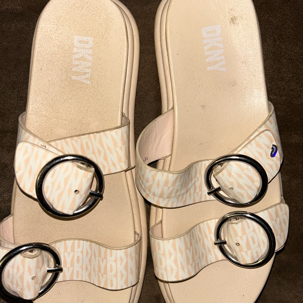 DKNY Cream Slide Girls Sandals